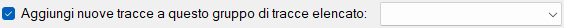 Aggiungi tracce al gruppo di tracce