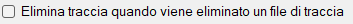 Elimina tracce