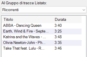 Gruppo di tracce di destinazione