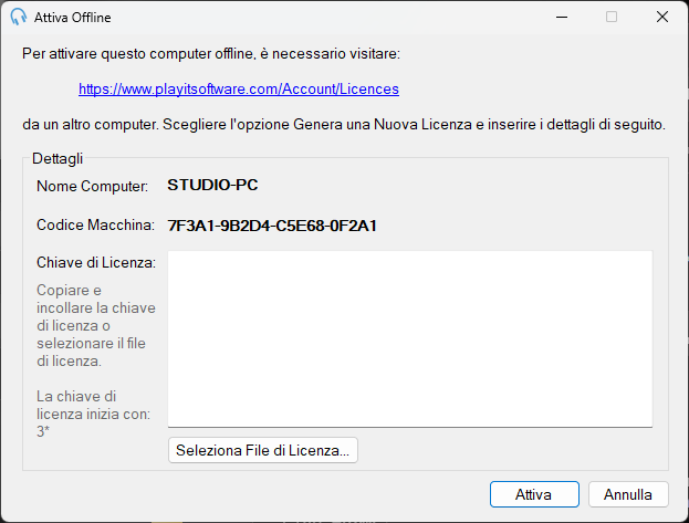 Finestra Attiva Offline