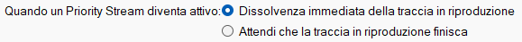 Quando un Priority Stream diventa attivo