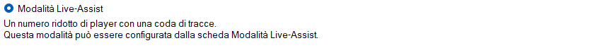 Modalità Live-Assist
