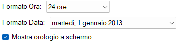 Visualizzazione di Ora e Data