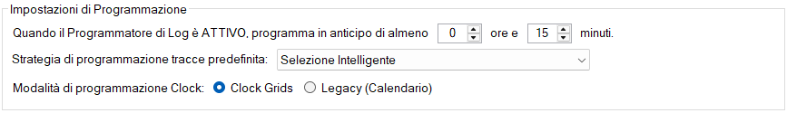 Impostazioni di Programmazione
