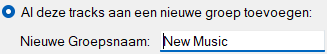 Toevoegen aan nieuwe groep