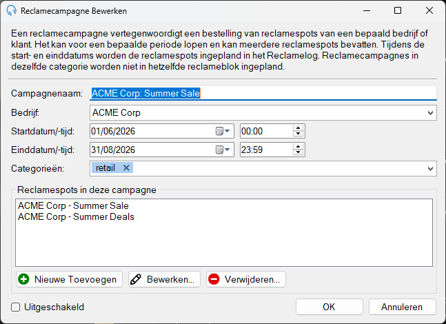 Venster Reclamecampagne Bewerken