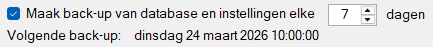 Geplande back-ups