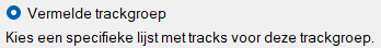 Vermelde trackgroep