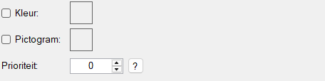 Kleur, pictogram en prioriteit