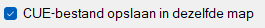 CUE-bestand opslaan