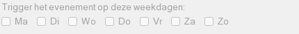 Extra dagen (wekelijks)