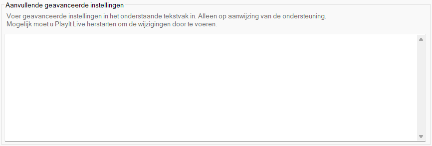 Aanvullende geavanceerde instellingen