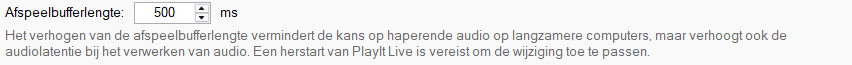 Afspeelbufferlengte