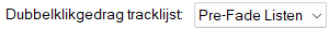 Dubbelklikgedrag tracklijst