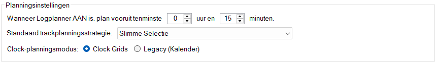 Planningsinstellingen
