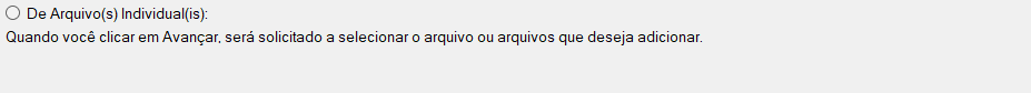 De arquivos individuais
