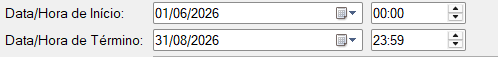 Intervalo de Datas