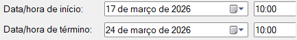 Intervalo de datas