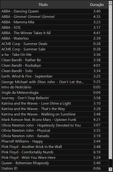 Track list