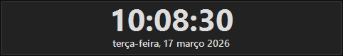 Relógio na tela