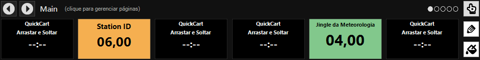 Painel de QuickCarts