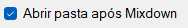 Abrir pasta após Mixdown
