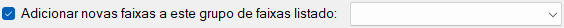 Adicionar faixas ao grupo de faixas