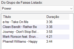 Grupo de faixas de origem