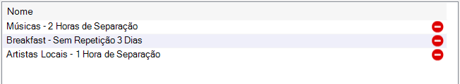 Lista de playout policies