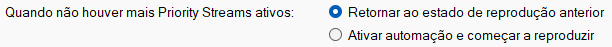 Quando um Priority Stream se torna inativo