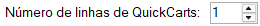Número de linhas de QuickCarts