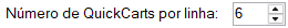 Número de QuickCarts por linha