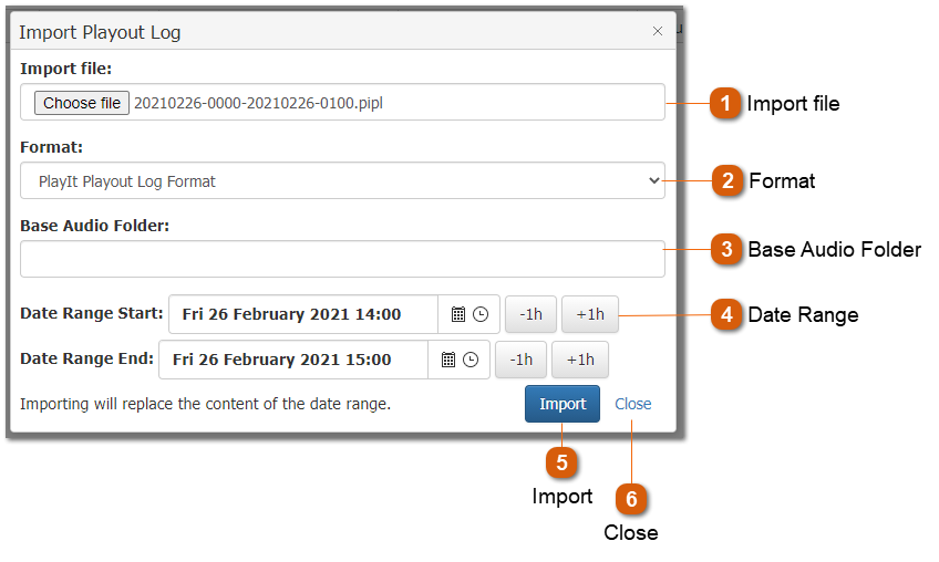 Importing Playout Log