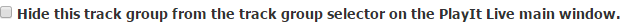 4. Hide track group