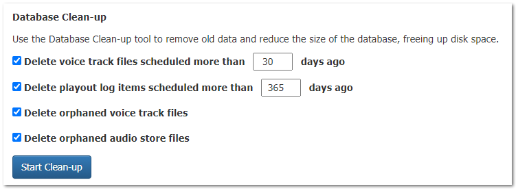 Database Clean-up