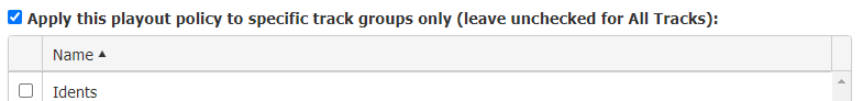 4. Apply to specific track groups checkbox