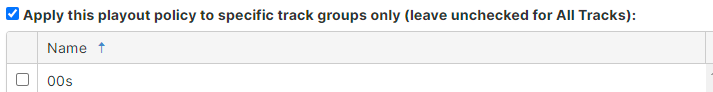 5. Apply to specific track groups checkbox