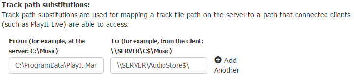 2. Track path substitutions