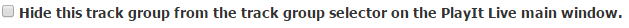 4. Hide track group