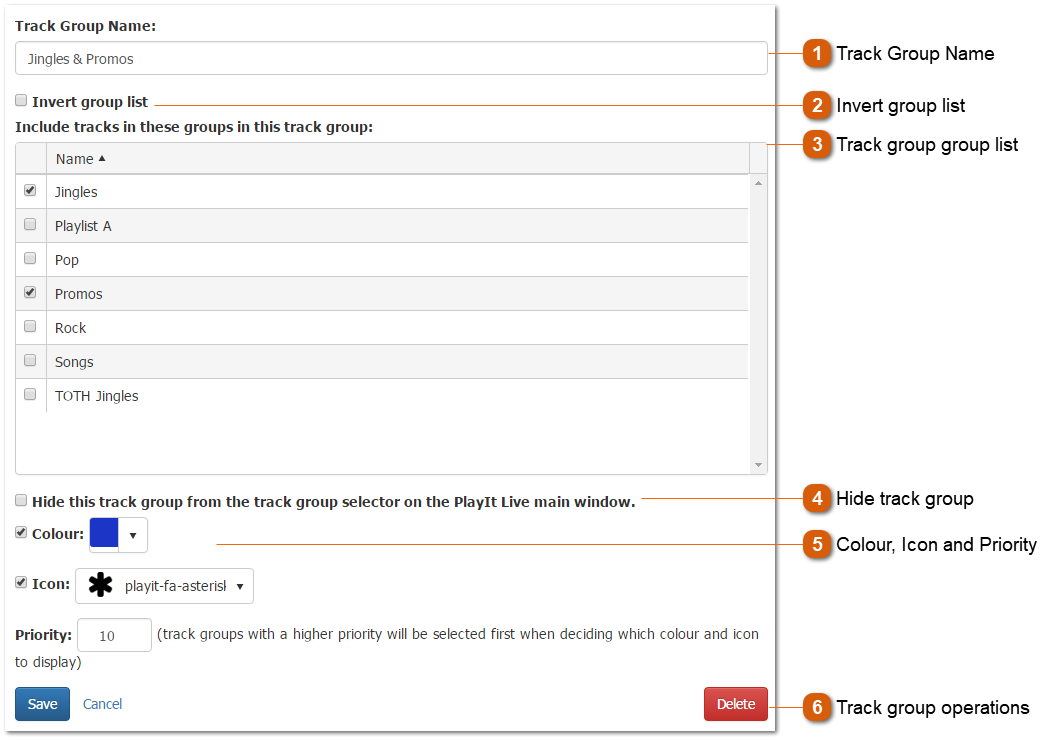 Grouped Track Groups