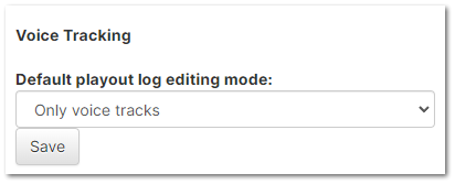 Voice Tracking Settings