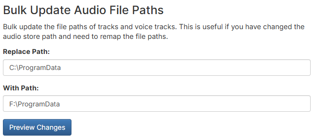 2. Bulk Update Audio File Paths