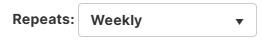 4. Repeats dropdown