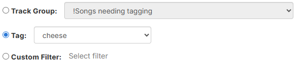 3. Set type and selection