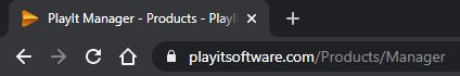 PlayIt Manager website