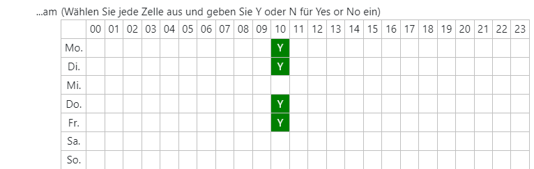 Wiederholungsoptionen