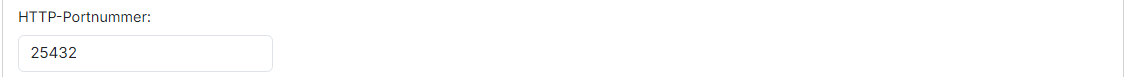 HTTP-Portnummer