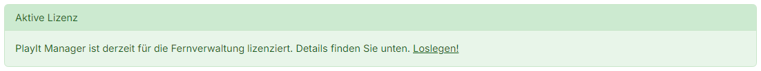 Aktive Lizenz