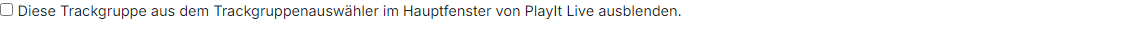 Diese Trackgruppe ausblenden
