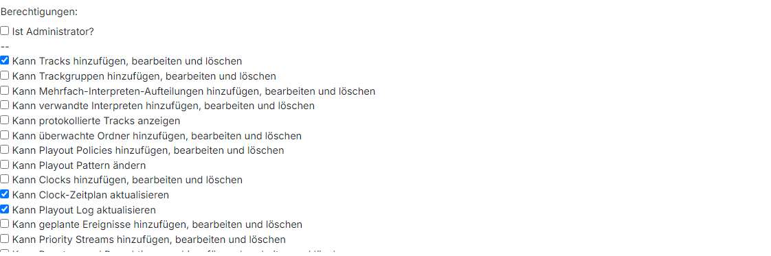 Berechtigungen